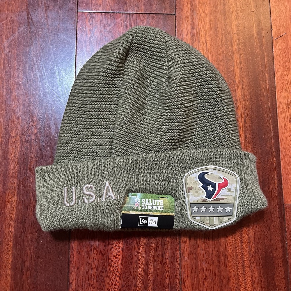 New Era NFL Salute To Service Black Olive Green Beanie Hat OSFM 100% Authentic